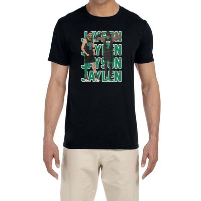 Black Boston Jayson Tatum Jaylen Brown Text Pic T-Shirt Youth XL