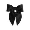 Wee Ones Girls Velvet Bowtie with Twisted Wrap and Whimsy Tails, Medium, Black view 1