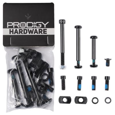 Envyscooters Prodigy X Hardware Replacement Pack  40mm, 62.6mm, 85mm axles, 20mm clamp Bolts, 5mm Brake Bolt Replacement pro Scooter axle (Prodigy X & Prodigy X Street)