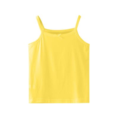 Betadog Girls' Undershirt Girls' Cotton Tank Tops Camisoles Toddler Kids Cotton Undershirts for (Yellow, 2-3 Years)