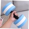 POPETPOP 2pcs Eva Water Barbells Floating Dumbbells for Aquatic Exercise Lightweight Fitness Equipment for Water Aerobics Suitable for Pool Workouts Gray Red view 4