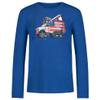 Under Armour Boys' Long Sleeve Graphic T-Shirt, Lightweight & Breathable, Outdoor Collection, Blue Snow Cat, YL view 1