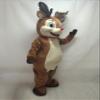 Cute Red Nose Rudolph Reindeer Mascot Costume Adult Size for Men & Women with Built-in Fan Inside the Head view 2