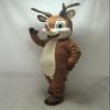 Cute Red Nose Rudolph Reindeer Mascot Costume Adult Size for Men & Women with Built-in Fan Inside the Head view 3