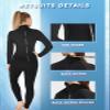 REALON Full Wetsuit Mens Womens 4/3mm Neoprene Diving Scuba Triathlon Wet Suits Cold Water Keep Warm Back Zipper Long Sleeve Thermal Swimsuit view 3