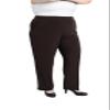 Briggs New York Women's Plus Size Pull on Dress Pant Average & Short Length Brown view 1