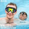 Water Space 2 Pack Swim Goggles for Adult Youth, 180 Panoramic Wide View Clear Vision UV Protection Anti-fog Waterproof Large Unique Frame No Leak Soft Silicone Swimming Water Pool Gear for Men Women view 2