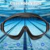 Water Space 2 Pack Swim Goggles for Adult Youth, 180 Panoramic Wide View Clear Vision UV Protection Anti-fog Waterproof Large Unique Frame No Leak Soft Silicone Swimming Water Pool Gear for Men Women view 3