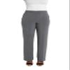 Briggs New York Flat Front Pull on Pant with Slimming Solution (Regular & Short Length) Heather Grey view 1