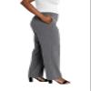 Briggs New York Flat Front Pull on Pant with Slimming Solution (Regular & Short Length) Heather Grey view 3