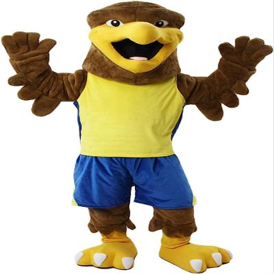 Brown Eagle Mascot Costume Adult Size for Men & Women with Built-in Fan Inside the Head