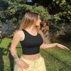 OQQ Women's 2 Piece Tank Tops Crew Neck Sleeveless Basic Stretch Casusal Yoga Crop Camis Black Red view 3