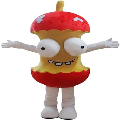 Apple Core Mascot Costume Adult Size for Men & Women with Built-in Fan Inside the Head