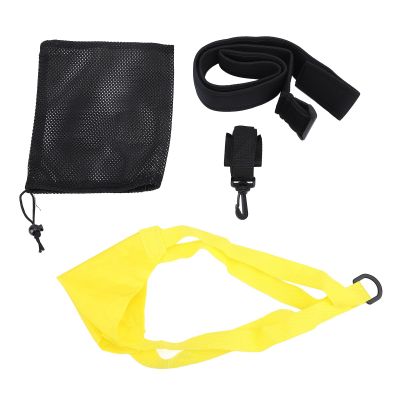 Professional Swim Resistance Parachute with Training Belt for Adults Foldable Drag Device for Swimming Strength Speed Endurance Training Yellow
