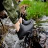 Hhhchpm Trendy Outdoor Waterproof Anti Slip Durable Women's Rain Boots, Solid Color Garden Shoes (Black,7.5) view 2