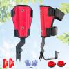 Tree Climbing Spikes Set, 2 Gears and Widening Pedal, Upgraded Tree Climbing Spikes with Canvas Adhesive StyleTree Climbing Gear Tool for Climbing Trees, Picking Fruit, Tree Trimming,Hunting(red) view 1