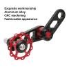 POENVFPO Single Speed Converter, Full CNC Accurate Machining, Bearing Shaft, Aluminum Alloy Chain Stabilizer for Single Speed Folding (Red) view 2