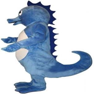 Seahorse Mascot Costume Adult Size for Men & Women with Built-in Fan Inside the Head
