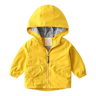 Toddler Kids Jacket Baby Boys Girls Zip-up Lightweight Long Sleeve Jacket Coat Overcoat Hoodie (Yellow-A, 5-6 Years)