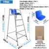 LXLZYXSF 70.8inch High Pool Lifeguard Chair, Beach Observation Chairs Badminton Court Referee Chair 4 Steps, Detachable Stainless Steel Barstool for Outdoor Indoor view 2