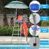 LXLZYXSF 70.8inch High Pool Lifeguard Chair, Beach Observation Chairs Badminton Court Referee Chair 4 Steps, Detachable Stainless Steel Barstool for Outdoor Indoor view 3