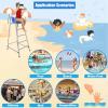 LXLZYXSF 70.8inch High Pool Lifeguard Chair, Beach Observation Chairs Badminton Court Referee Chair 4 Steps, Detachable Stainless Steel Barstool for Outdoor Indoor view 4
