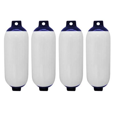 UNKOMN Marine Accessories 4pcs Ribbed Marine Boat Bumper Dock Protection Yacht Speedboat Fenders Dock UV Protection Inflatable Boat fenders 4.3 x 15.7 inch