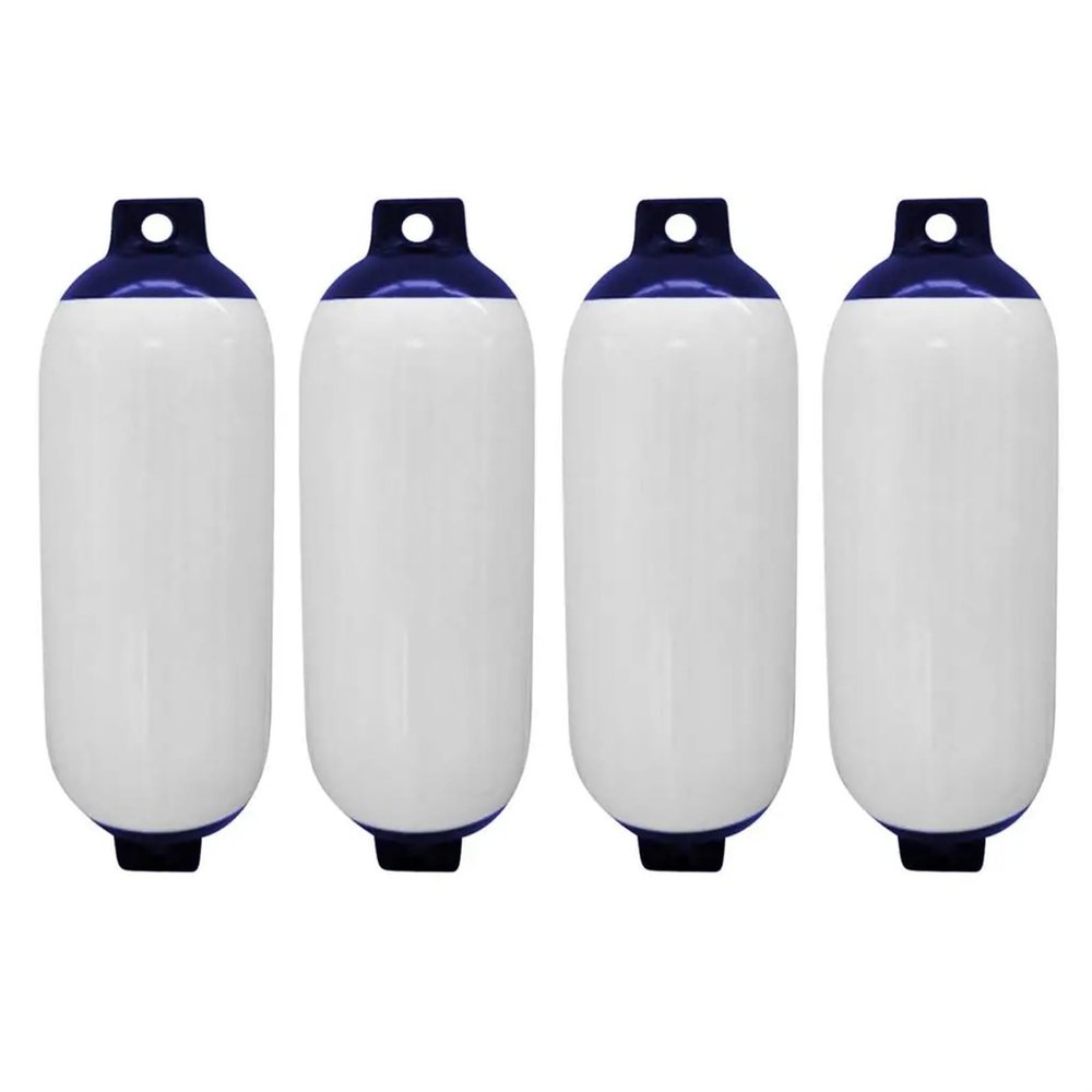 UNKOMN Marine Accessories 4pcs Ribbed Marine Boat Bumper Dock Protection Yacht Speedboat Fenders Dock UV Protection Inflatable Boat fenders 4.3 x 15.7 inch