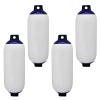 UNKOMN Marine Accessories 4pcs Ribbed Marine Boat Bumper Dock Protection Yacht Speedboat Fenders Dock UV Protection Inflatable Boat fenders 4.3 x 15.7 inch view 2