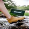 Hhhchpm Trendy Outdoor Waterproof Anti Slip Durable Women's Rain Boots, Solid Color Garden Shoes (Camel,10.5) view 2