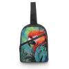 GFLFMXZW Colorful Parrot Cross Chest Bag Crossbody Backpack for Women Men Sling Bag Travel Hiking Daypack view 1