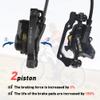 BALINGE Ebike Brakes Hydraulic Set 2-Pin Power-Off Connector 2-Pistons E-Bike Electric Power-Off Hydraulic Brake Set Front + Rear with 160mm 6 Bolts Disc Rotors view 3