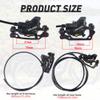 BALINGE Ebike Brakes Hydraulic Set 2-Pin Power-Off Connector 2-Pistons E-Bike Electric Power-Off Hydraulic Brake Set Front + Rear with 160mm 6 Bolts Disc Rotors view 4