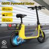RIDWIND Electric Scooter with Seat for Adults, 450W Motor Foldable E Scooter for Adults with LCD Display,15.5MPH, 20 Miles Range, Max Load 265LB, UL2277 Certificate, Yellow view 2