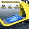 RIDWIND Electric Scooter with Seat for Adults, 450W Motor Foldable E Scooter for Adults with LCD Display,15.5MPH, 20 Miles Range, Max Load 265LB, UL2277 Certificate, Yellow view 3