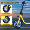 RIDWIND Electric Scooter with Seat for Adults, 450W Motor Foldable E Scooter for Adults with LCD Display,15.5MPH, 20 Miles Range, Max Load 265LB, UL2277 Certificate, Yellow view 4