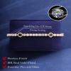 LuxeFlex 4mm Iced Out Clover Tennis Bracelet, White Gold Plated with 5A Zircon Stones, Handmade exquisite Hip Hop Jewelry, Perfect Unisex Gift (Gold, 8) view 4
