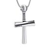 AIWENXI Sport Cross Memorial Cremation Jewelry Baseball Bat Cross Urns Necklaces Pendant Retro Style Stainless Steel Human Ash Pendant Necklaces Jewelry Locket for Men Women view 1