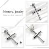AIWENXI Sport Cross Memorial Cremation Jewelry Baseball Bat Cross Urns Necklaces Pendant Retro Style Stainless Steel Human Ash Pendant Necklaces Jewelry Locket for Men Women view 4