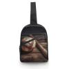 GFLFMXZW Baseball On Wooden Cross Chest Bag Crossbody Backpack for Women Men Sling Bag Travel Hiking Daypack view 1