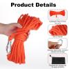 16.4 Yards Water Floating Lifesaving Rope, Braided Polypropylene Rope Life Preserver Ring Rope Professional Throwing Rope with Storage Bag for Boat Anchor (Orange) view 3