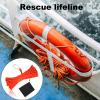 16.4 Yards Water Floating Lifesaving Rope, Braided Polypropylene Rope Life Preserver Ring Rope Professional Throwing Rope with Storage Bag for Boat Anchor (Orange) view 4