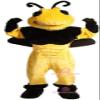 Power Hornet Bee Mascot Costume Adult Size for Men & Women with Built-in Fan Inside the Head view 1