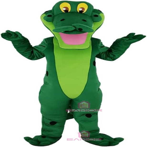 Papa Gator Mascot Costume Adult Size for Men & Women with Built-in Fan Inside the Head