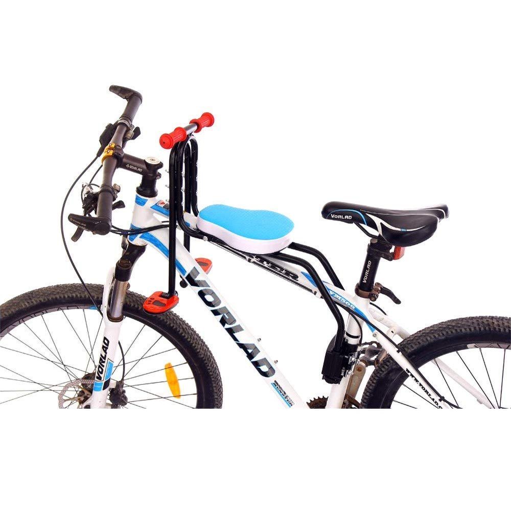 JOEUQK Bike Front Child Seat, Child Bike Seat Child Bike Saddle Detachable Child Front Seat with Pedal and Handle Suitable for Children 2-6 Years
