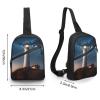GFLFMXZW Lighthouse Under Starry Night Sky Cross Chest Bag Crossbody Backpack for Women Men Sling Bag Travel Hiking Daypack view 3