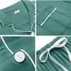 SWOMOG Womens Button Down Pajamas Set Short Sleeve Sleepwear Bride Soft Pj Lounge Sets XS-3XL Teal Green XX-Large view 4