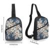 GFLFMXZW Many White Flowers Cross Chest Bag Crossbody Backpack for Women Men Sling Bag Travel Hiking Daypack view 2