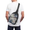 GFLFMXZW Many White Flowers Cross Chest Bag Crossbody Backpack for Women Men Sling Bag Travel Hiking Daypack view 4