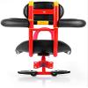 JOEUQK Electric Bicycle Front Seat for Kids Child, Safety Carrier Sponge Seat with Cover Guard, Handrail and Pedal, Red view 2